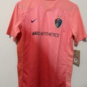 Nike NC Courage Soccer Jersey North Carolina Merz Aesthetics- Youth NWT XL